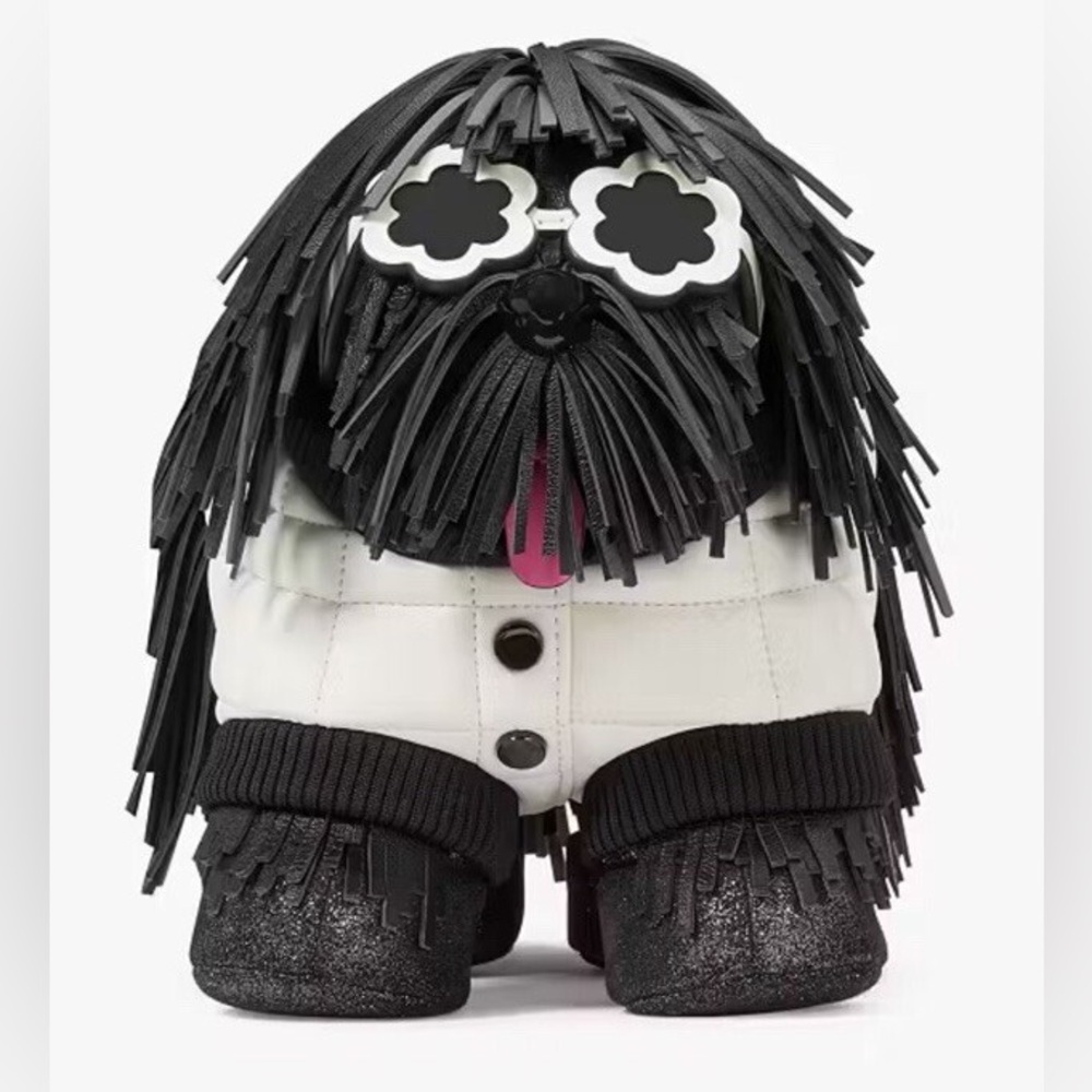 Brand NEW Kate Spade Shaggy Dog 3D Fringe Crossbody Bag Whimsical Cute NWT